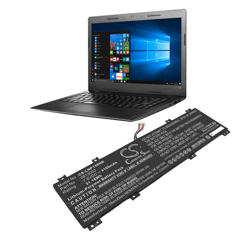 7.6V, Li-Polymer, 4100mAh, Notebook, Laptop battery fits Lenovo, 813002, IdeaPad 100S-14IBR, IdeaPad 100S-14IBR 80R9, 31.16Wh Notebook, Laptop Cameron Sino Technology Limited