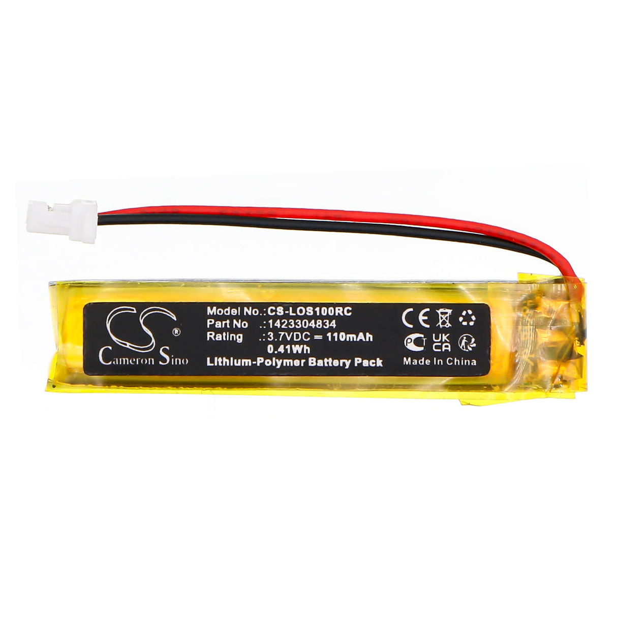 3.7V, Li-Polymer, 110mAh, Remote Control battery fits Logitech, 1423304834, Spotlight Presentation Remote, 0.41Wh Remote Control Cameron Sino Technology Limited