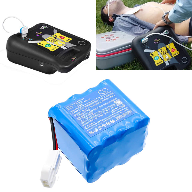 12.0V, Li-MnO2, 4500mAh, Medical battery fits Life-point, Defibrillator Aed Pro, Pro Aed, 54.0Wh Medical Cameron Sino Technology Limited (Medical)