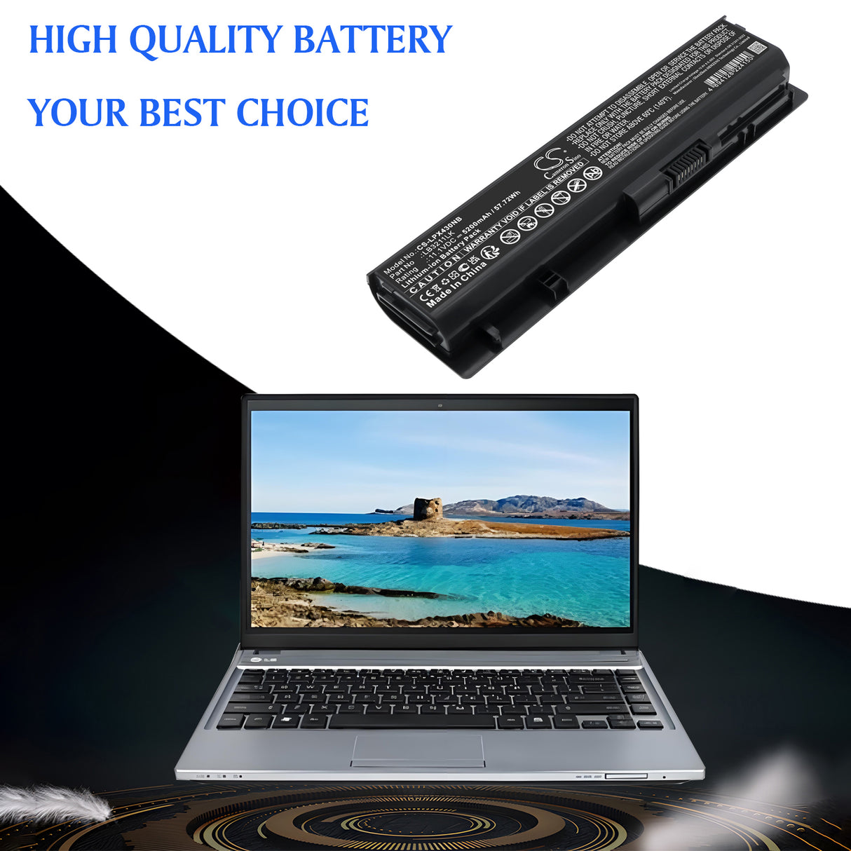11.1V, Li-ion, 5200mAh, Notebook, Laptop battery fits LG, EAC61679004, P430, P530, 57.72Wh Notebook, Laptop Cameron Sino Technology Limited