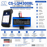 7.4V, Li-ion, 2600mAh, Payment Terminal battery fits Kiosk, Newland, Landi, Ingenico, Pax, Ld18650d, Apos A8, 19.24Wh Payment Terminal Cameron Sino Technology Limited
