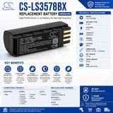 3.7v, 3400mah, Li-ion Barcode Scanner Battery Fit's Symbol, Ds3478, Ds3578, Dss3478, 12.58wh Barcode Scanner Cameron Sino Technology Limited