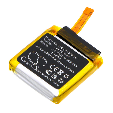 3.8v, Li-polymer, 300mah, Smartwatch Battery Fits Louis Vuitton Tambour Horizon 2, 1.14wh Smartwatch Cameron Sino Technology Limited