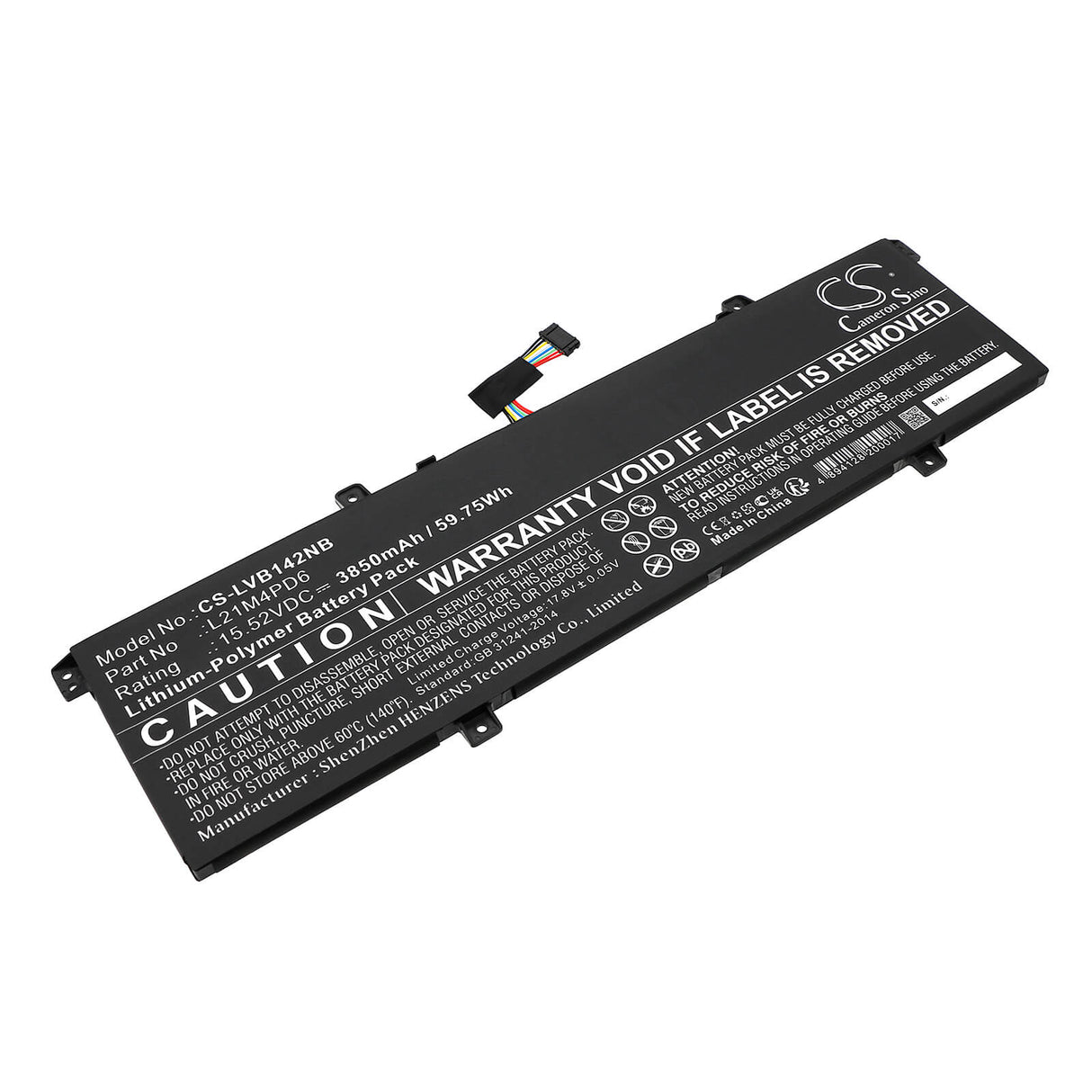 15.52V, Li-Polymer, 3850mAh, Notebook Battery fits Lenovo, Thinkbook 14 G4 Ara 21d00003kr, Thinkbook 14 G4 Ara 21d0000jvn, 59.75Wh Notebook, Laptop Cameron Sino Technology Limited
