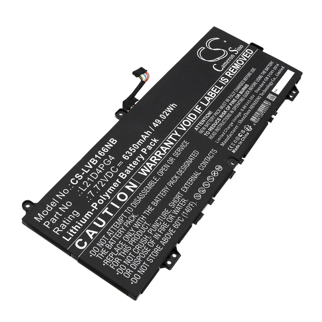 7.72V, Li-Polymer, 6350mAh, Battery fits Lenovo, Thinkbook 16 G6 Irl-21kh006hua, 49.02Wh Notebook, Laptop Cameron Sino Technology Limited