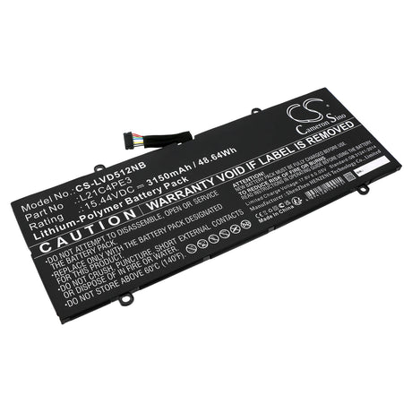 15.44V, Li-Polymer, 3150mAh, Battery fits Lenovo, Ideapad Duet 5 12iau7 82tq0002, Ideapad Duet 5 12iau7 82tq0006, 48.64Wh Notebook, Laptop Cameron Sino Technology Limited