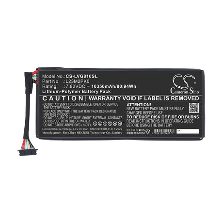 7.82V, Li-Polymer, 10350mAh, Game Console battery fits Lenovo, L13B2PK0, Legion Go 8APU1, 80.94Wh Game Console Cameron Sino Technology Limited
