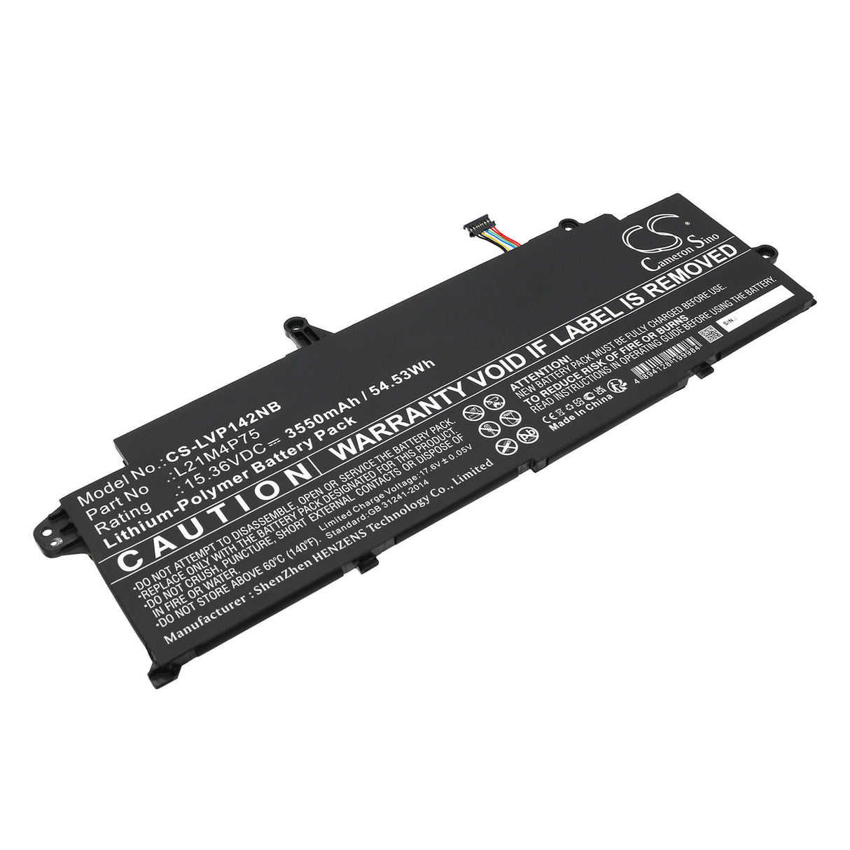 15.36V, Li-Polymer, 3550mAh, Battery fits Lenovo, Thinkpad T14s Gen 3(amd)21cq00, Thinkpad T14s Gen 3(amd)21cq00, 54.53Wh Notebook, Laptop Cameron Sino Technology Limited