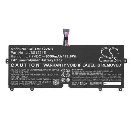 7.7V, Li-Polymer, 9350mAh, Notebook, Laptop battery fits Lg, LBS1224E, 13Z980, 13Z990, 72.0Wh Notebook, Laptop Cameron Sino Technology Limited