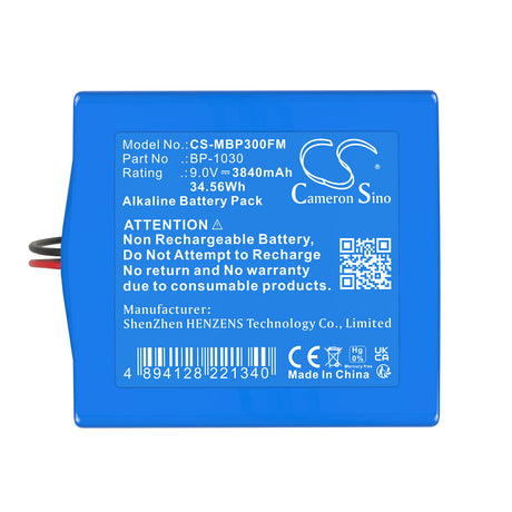 9.0V, Alkaline, 3840mAh, Marine Safety & Flotation Devices battery fits Merl Pointer, BP-1030, 3000 ELT Emergency Locator, 34.56Wh Marine Safety & Flotation Devices Cameron Sino Technology Limited