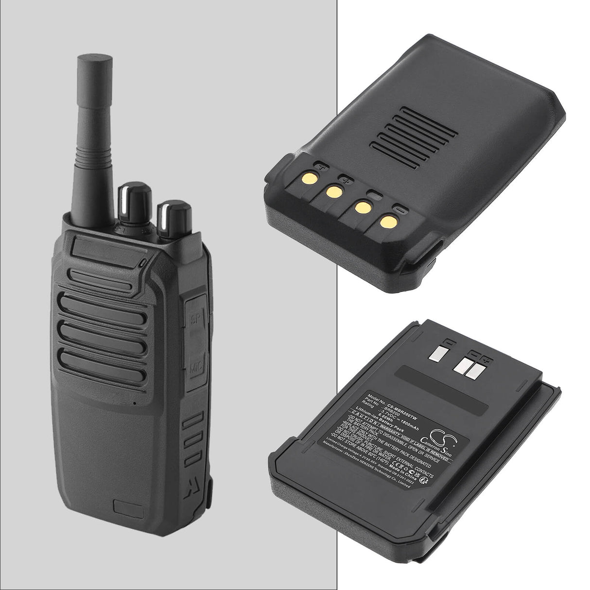 3.7V, Li-ion, 1800mAh, Two-Way Radio battery fits Midland, BRB200, BizTalk BR200, 6.66Wh Two-Way Radio Cameron Sino Technology Limited