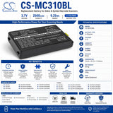 Barcode Scanner Battery For Symbol Mc3100, Mc3190, Mc3190g 3.7v, 2500mah - 9.25wh Barcode Scanner Cameron Sino Technology Limited