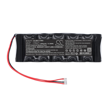 7.2V, Ni-CD, 1800mAh, Medical battery fits Medfusion, 110211-K, Infusor 2001, Infusor 2010 Pump, 12.96Wh Medical Cameron Sino Technology Limited