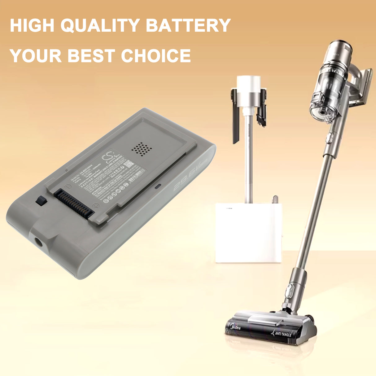 29.6V, Li-ion, 2500mAh, Vacuum battery fits Midea, BP29625C, F30, F30 Station, 74Wh Vacuum Cameron Sino Technology Limited
