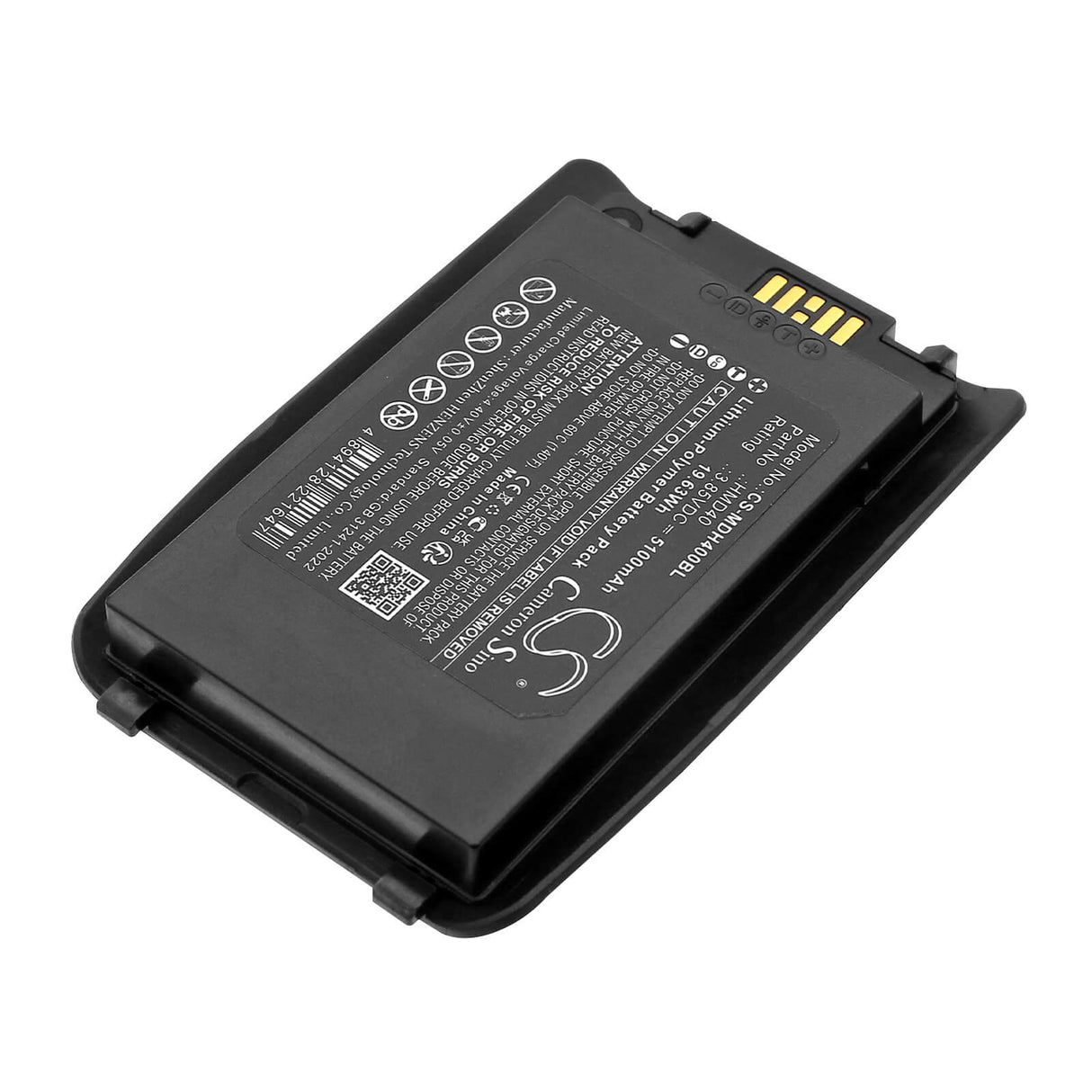3.85V, Li-Polymer, 5100mAh, Barcode Scanner battery fits Mindeo, 1ICP9/44/75, HMD40, M40, 19.63Wh Barcode Scanner Cameron Sino Technology Limited