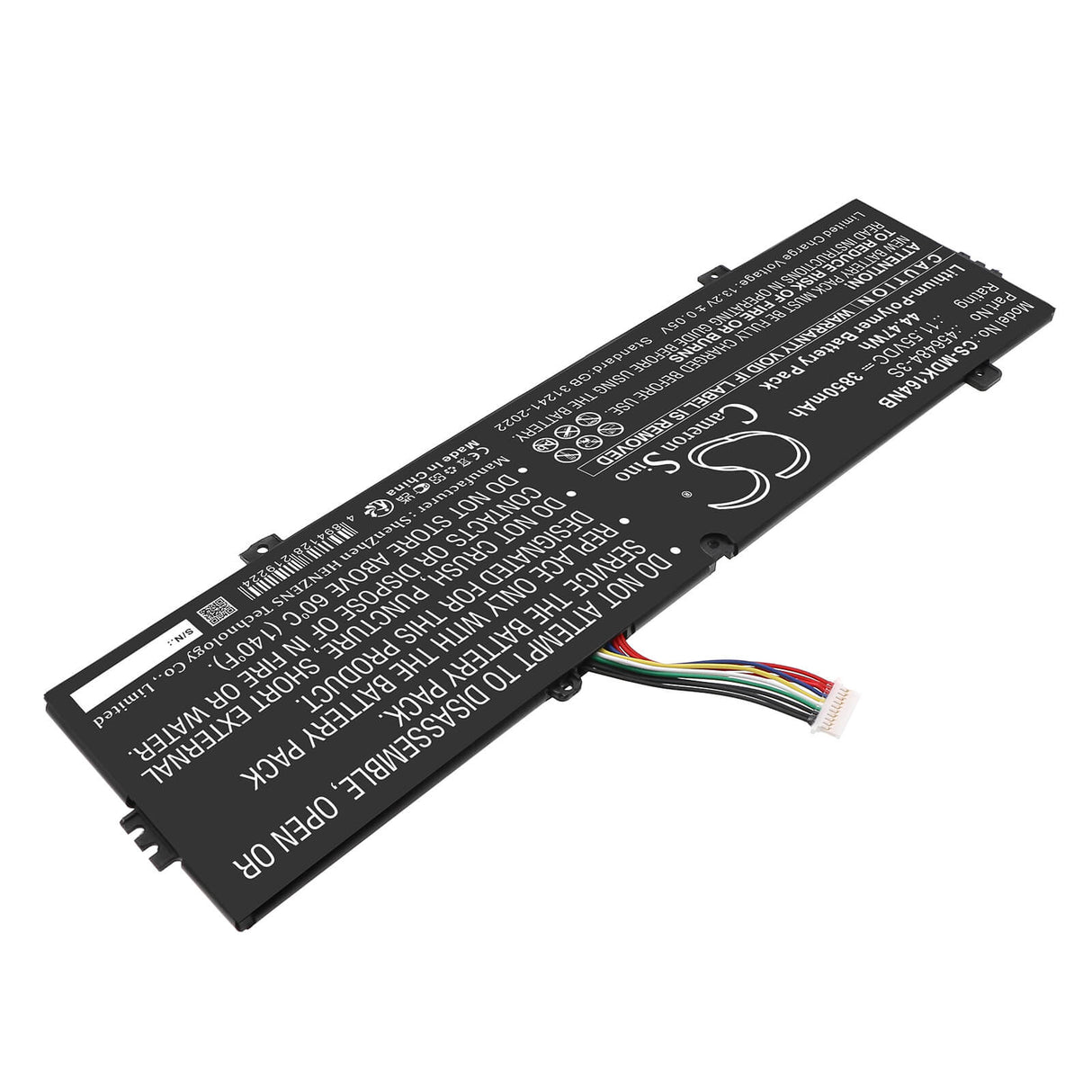 11.55V, Li-Polymer, 3850mAh, Notebook, Laptop battery fits Medion, 456484-3S, Akoya E14303 (NS14AR), Akoya E14304 (NS14AR), 44.47Wh Notebook, Laptop Cameron Sino Technology Limited