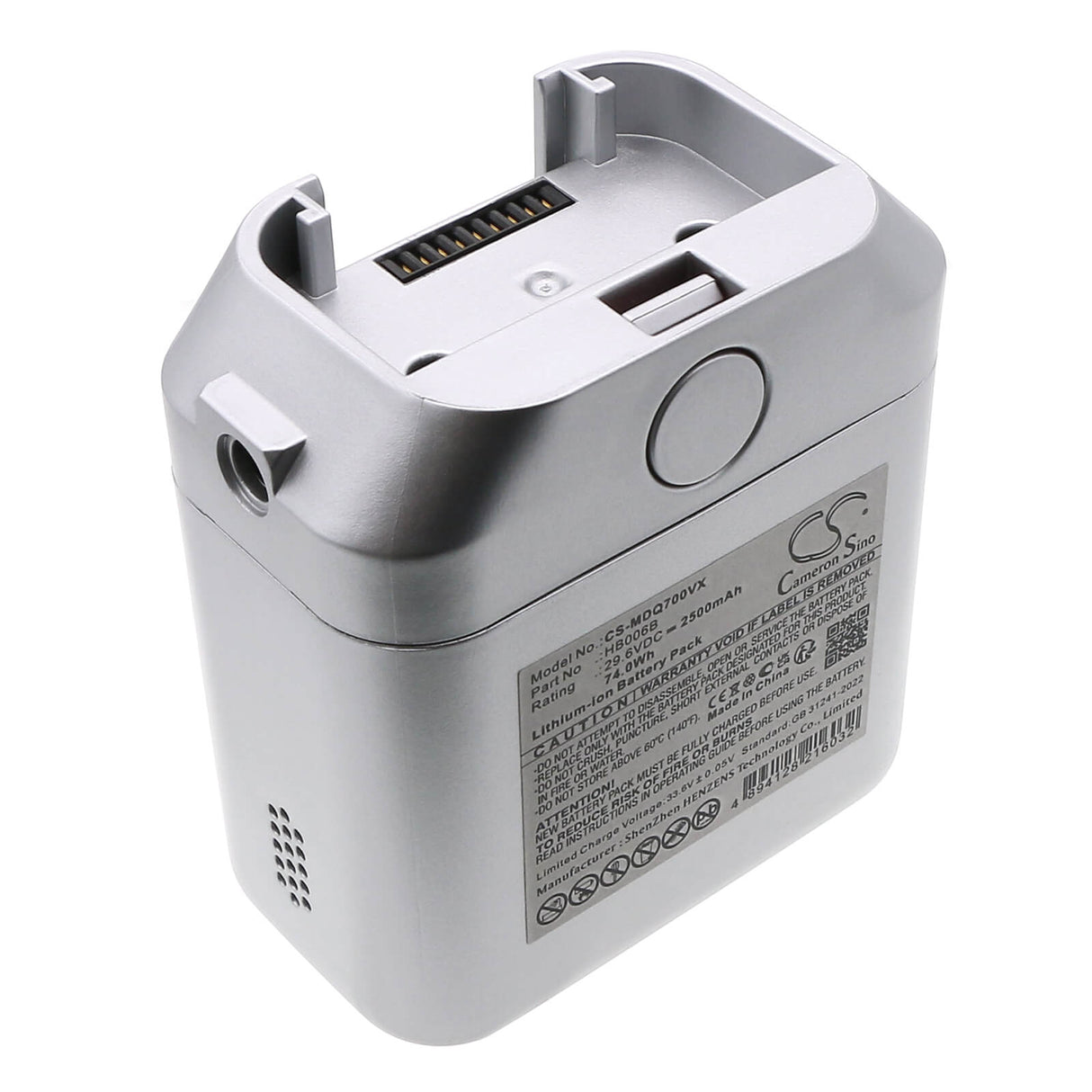 29.6V, Li-ion, 2500mAh, Vacuum battery fits Midea, Hb006b, Q7, 74.0Wh Vacuum Cameron Sino Technology Limited
