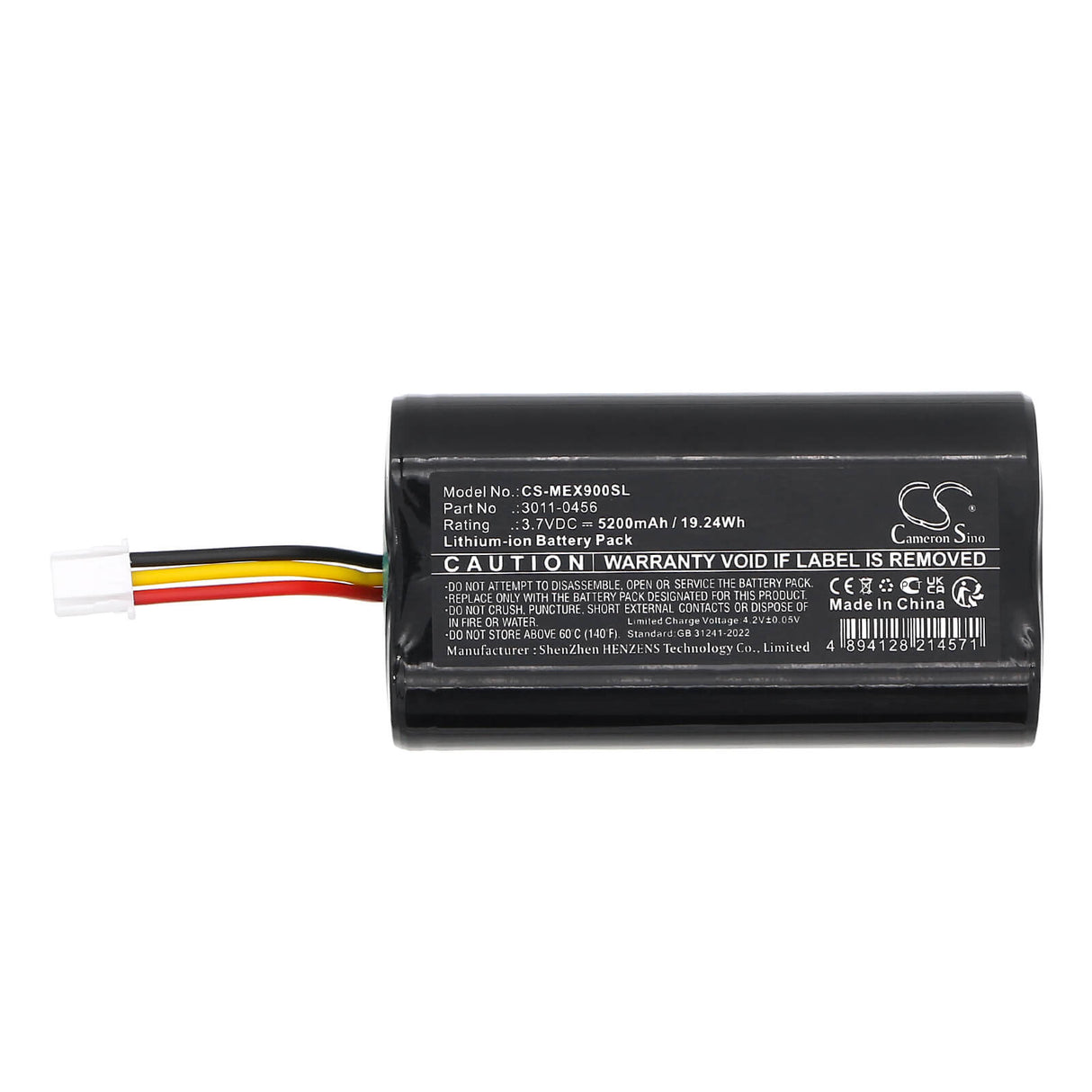 3.7V, Li-ion, 5200mAh, Equipment, Survey, Test battery fits Minelab, 3011-0456, Elite Detectors, Equinox 700, 19.24Wh Equipment, Survey, Test Cameron Sino Technology Limited