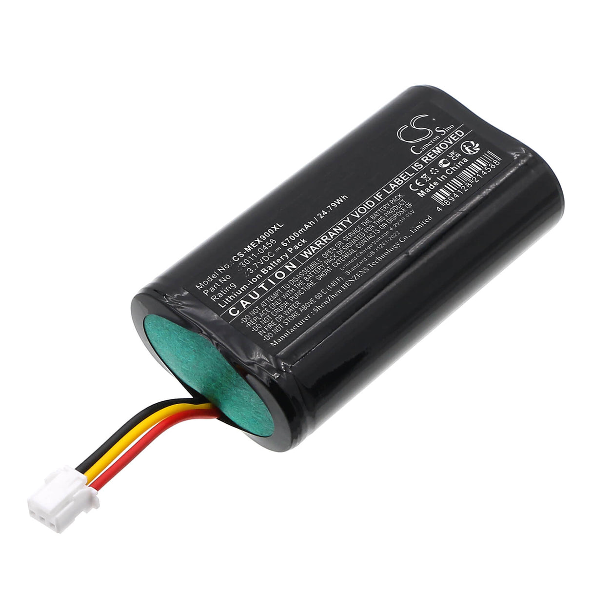 3.7V, Li-ion, 6700mAh, Equipment, Survey, Test battery fits Minelab, 3011-0456, Elite Detectors, Equinox 700, 24.79Wh Equipment, Survey, Test Cameron Sino Technology Limited