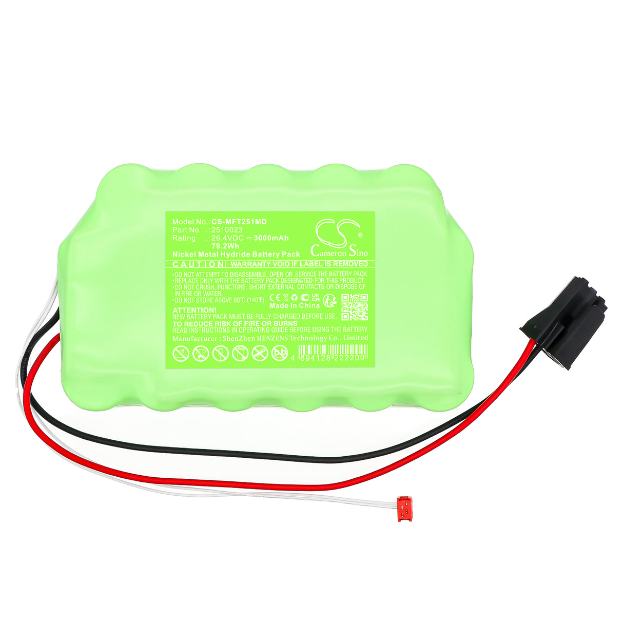 26.4V, Ni-MH, 3000mAh, Medical battery fits Molift, 1 221 115.00, AIR 2510023, Air 300, 79.2Wh Medical Cameron Sino Technology Limited (Medical)