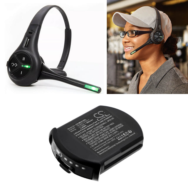 3.7V, Li-Polymer, 800mAh, Wireless Headset battery fits 3m, 78-6911-5123-3, Drive-thru, G5, 2.96Wh Wireless Headset Cameron Sino Technology Limited