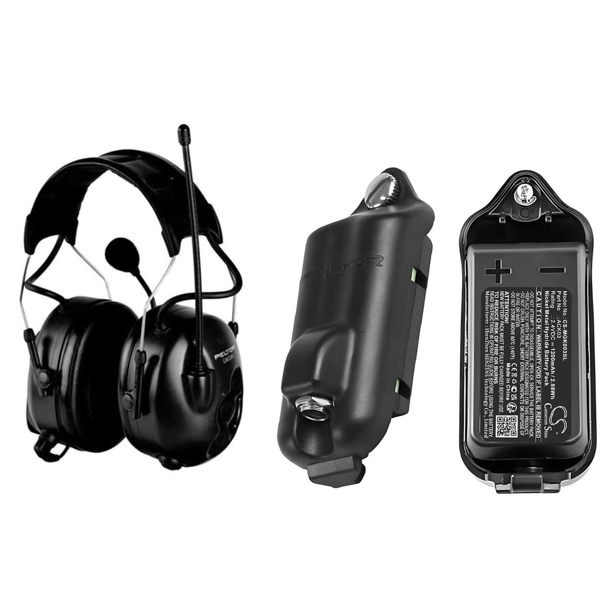 2.4V, Ni-MH, 1200mAh, Wireless Headset battery fits 3m, Ack03, Peltor Lite-com Basic, 2.88Wh Wireless Headset Cameron Sino Technology Limited