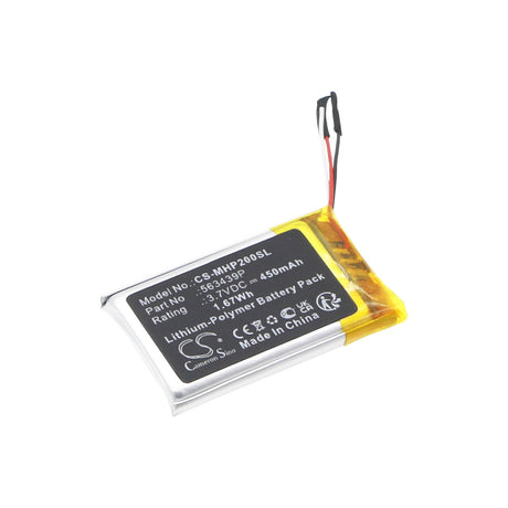 3.7v, Li-polymer, 450mah, Headset Battery Fits Microsoft Surface Headphones 2, 1.67wh Wireless Headset Cameron Sino Technology Limited