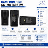 Li-ion Two-Way Radio Battery For Motorola Cp150, Cp200, Cp250 7.2v, 1800mah - 12.96wh Two-Way Radio Cameron Sino Technology Limited