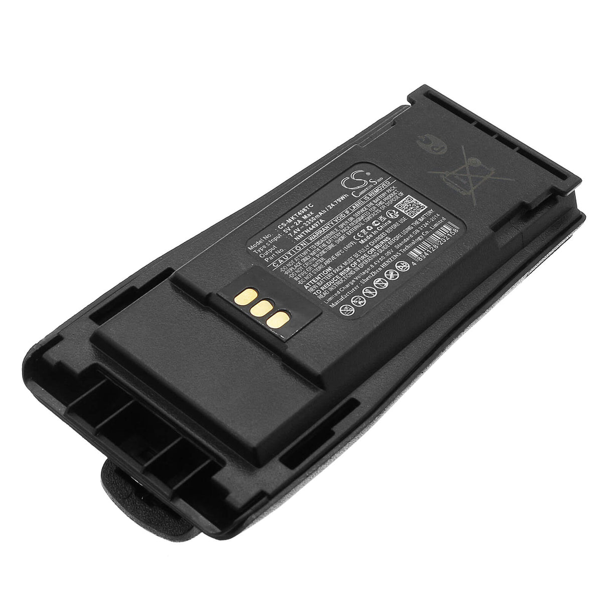 7.4V, Li-ion, 3350mAh, Two-Way Radio Battery with USB-C Charge port, fits Motorola, Cp040, Cp140, 24.79Wh Two-Way Radio Cameron Sino Technology Limited   