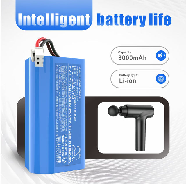 11.1V, Li-ion, 2600mAh, Personal Care battery fits Muscle, Inr18650-3s1p, Massage Gun, 28.86Wh Personal Care Cameron Sino Technology Limited