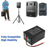 22.2V, Li-ion, 5200mAh, Speaker battery fits Mipro, MB-35, MA-505, MA-505 Portable Wireless PA Sy, 115.44Wh Speaker Cameron Sino Technology Limited