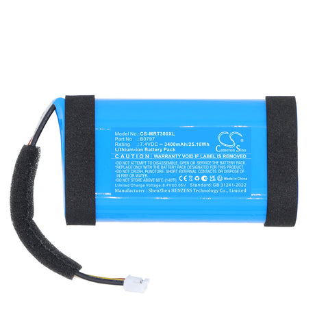 7.4V, Li-ion, 3400mAh, Speaker battery fits Marshall, B0797, Emberton 3, Emberton III, 25.16Wh Speaker Cameron Sino Technology Limited