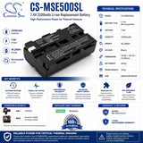 MSA 10038412 Replacement Battery 2200mAh 7.4V Li-ion Thermal Camera Cameron Sino Technology Limited