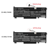 11.4V, Li-Polymer, 4500mAh, Notebook, Laptop battery fits MSI, BTY-M492, Bravo 15 B5DD-007XES, Bravo 15 B5DD-012XES, 51.3Wh Notebook, Laptop Cameron Sino Technology Limited