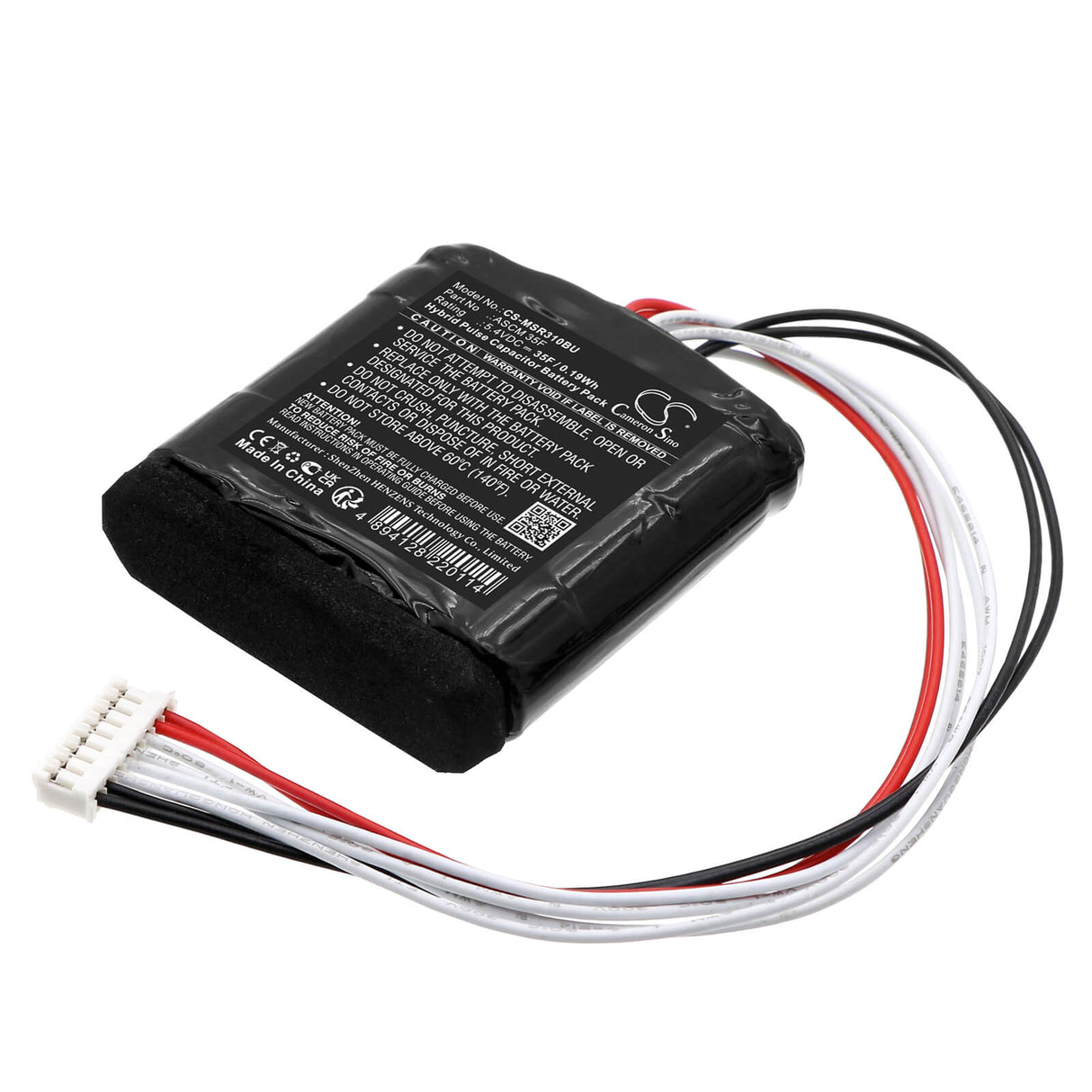 5.4V, HPC, 35F, PLC battery fits Microsemi, ASCM 35F, 2294600-R SmartRAID 3154-8i16e, SmartRAID ASR-3101-4i SAS Cont, 0.19Wh PLC Cameron Sino Technology Limited