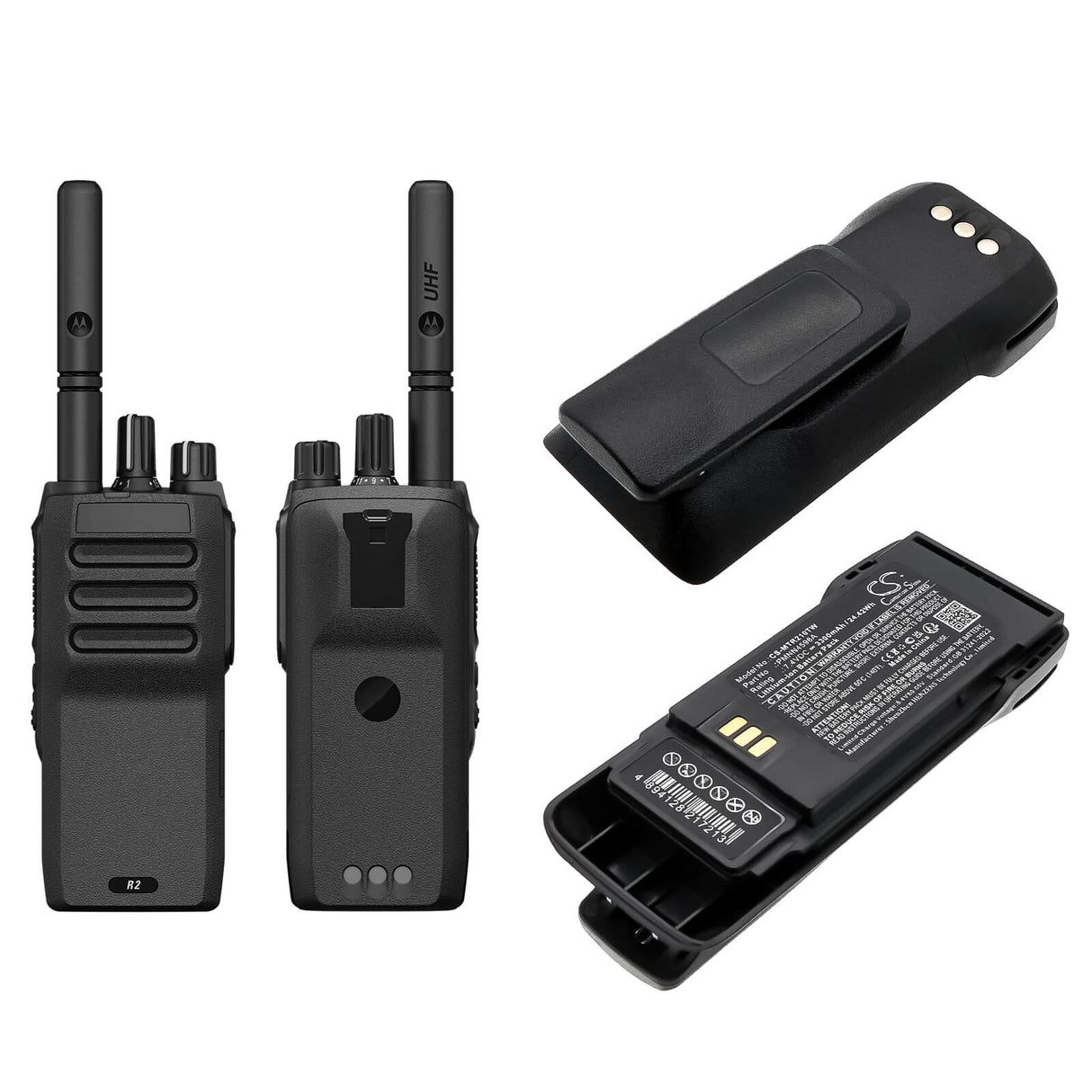 7.4V, Li-ion, 3300mAh, Two-Way Radio battery fits Motorola, PMNN4598A, R2, 24.42Wh Two-Way Radio Cameron Sino Technology Limited