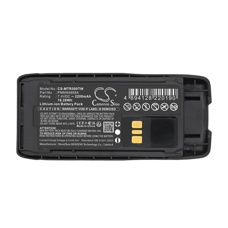 7.4V, Li-ion, 2200mAh, Impres Two-Way Radio battery fits Motorola, PMNN4888A, R5, 16.28Wh Two-Way Radio Cameron Sino Technology Limited