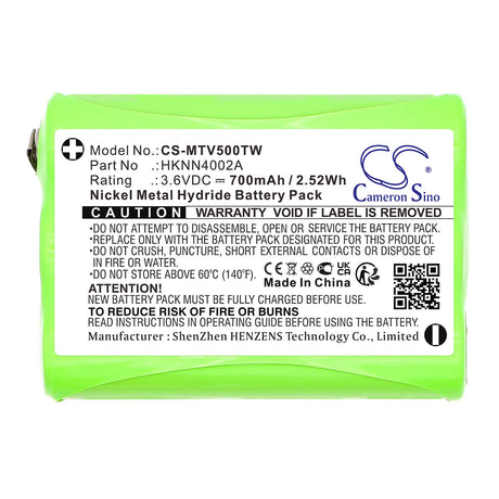3.6V, Ni-MH, 700mAh, Two-Way Radio battery fits Motorola, 1532, Em1000, Em1000r, 2.52Wh Two-Way Radio Cameron Sino Technology Limited