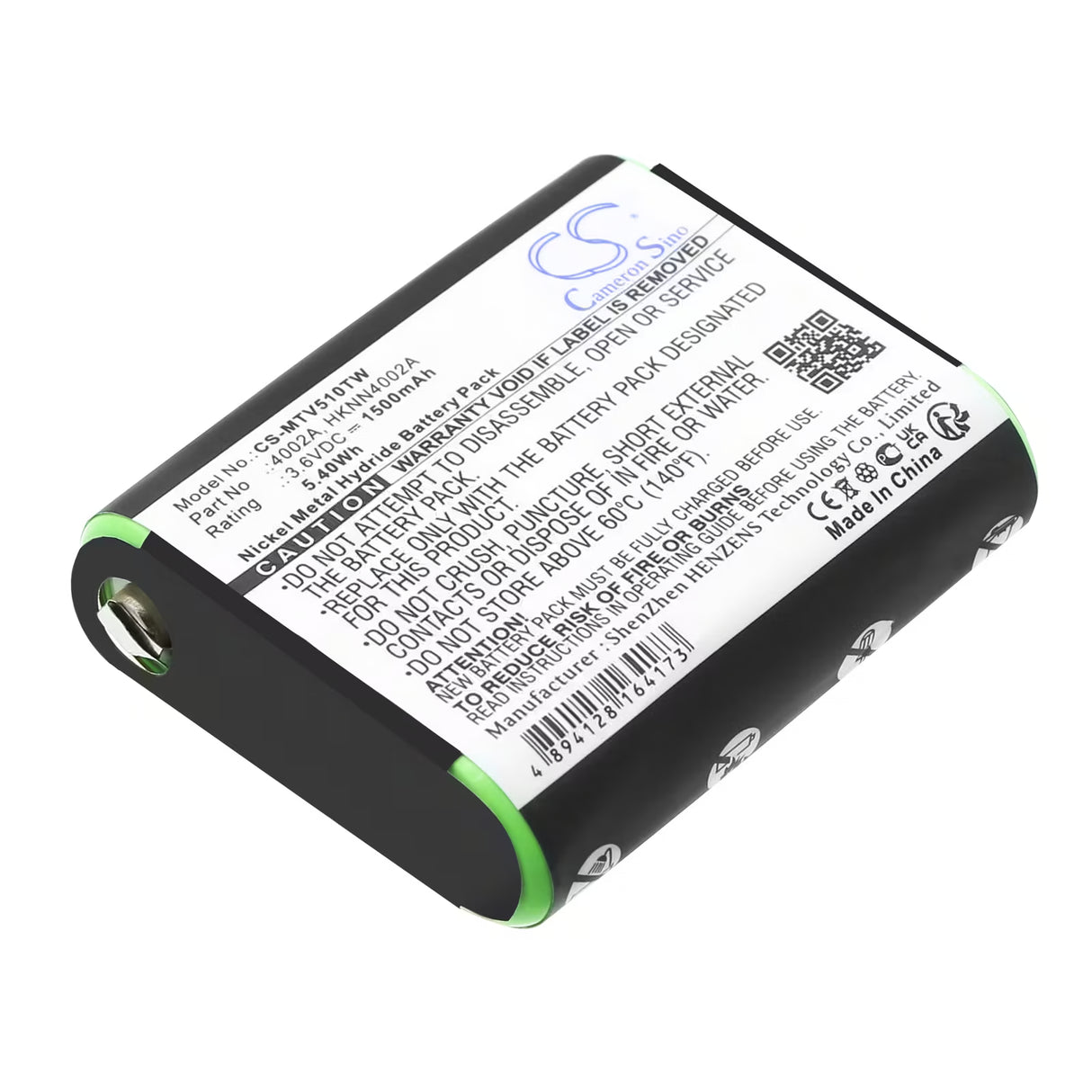 3.6V, Ni-MH, 1500mAh, Two-Way Radio battery fits Motorola, 1532, Em1000, Em1000r, 5.4Wh Two-Way Radio Cameron Sino Technology Limited
