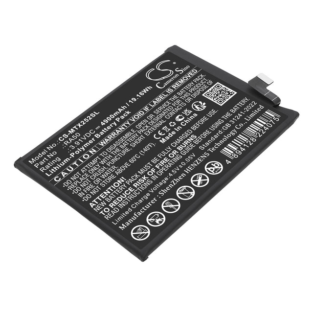 3.91V, Li-Polymer, 4900mAh, Mobile, SmartPhone battery fits Motorola, RA50, Moto G 5G 2025, Moto G15 NFC 2025, 19.16Wh Mobile, SmartPhone Cameron Sino Technology Limited