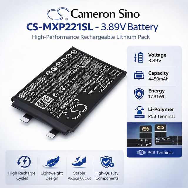 3.89V, Li-Polymer, 4450mAh, Mobile, SmartPhone battery fits Motorola, NF45 120W, Edge 30 Ultra (120W), Moto X30 Pro (120W), 17.31Wh Mobile, SmartPhone Cameron Sino Technology Limited