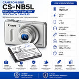 Canon NB-5L Replacement Battery 1120mAh for PowerShot SX230 HS Camera Cameron Sino Technology Limited (Camera)