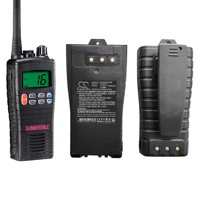 7.4V, Li-ion, 2000mAh, Two-Way Radio battery fits Entel, CNB750E, HT640, HT642, 14.8Wh Two-Way Radio Cameron Sino Technology Limited