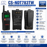 7.4V, Li-ion, 2000mAh, Two-Way Radio battery fits Entel, CNB750E, HT640, HT642, 14.8Wh Two-Way Radio Cameron Sino Technology Limited