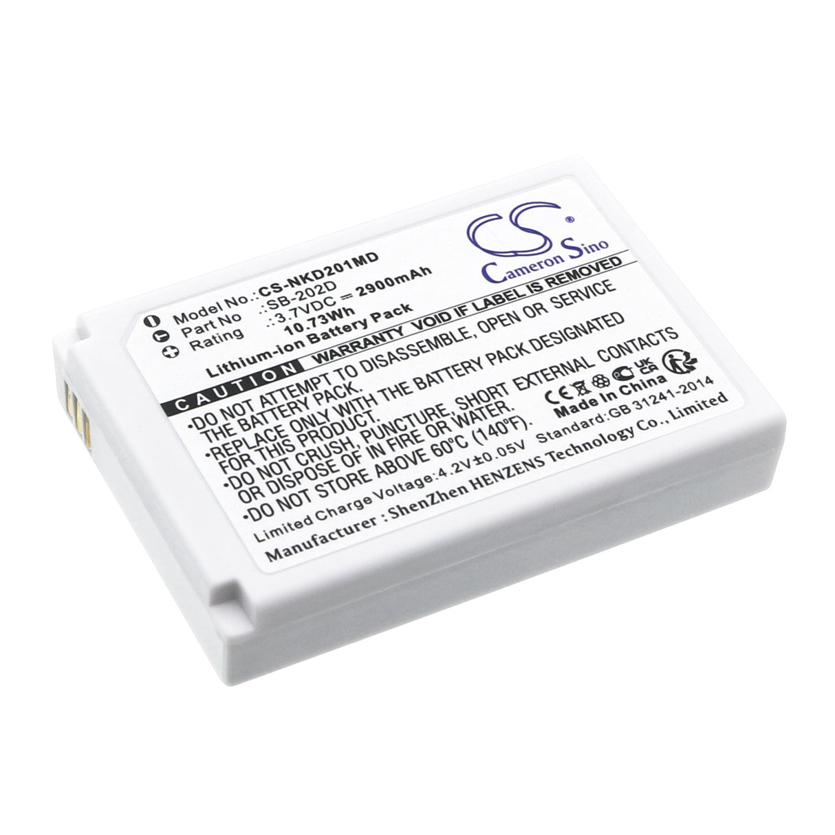 3.7V, Li-ion, 2900mAh, Medical battery fits Nihon Kohden, Sb-202d, Cardioair Ecg-2010, 10.73Wh Medical Cameron Sino Technology Limited (Medical)
