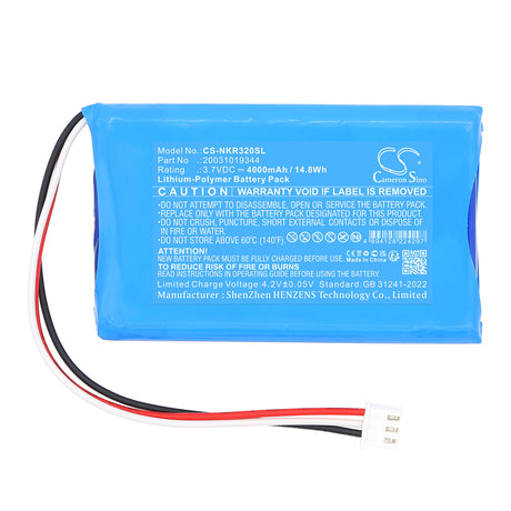 3.7V, Li-Polymer, 4000mAh, Equipment, Survey, Test battery fits Novker, 20031019344, AUA800, AUA900A, 14.8Wh Equipment, Survey, Test Cameron Sino Technology Limited