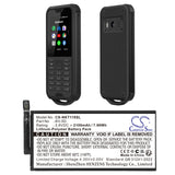 3.8V, Li-Polymer, 2100mAh, Mobile, SmartPhone battery fits Nokia, BPCNTBY001B, 800 Tough, TA-1186, 7.98Wh Mobile, SmartPhone Cameron Sino Technology Limited (Smartphone)