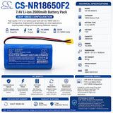 Cameron Sino CS-NR18650F2 7.4V 2600mAh Li-ion 2S1P 18650 Battery Pack 18650 Cameron Sino Technology Limited