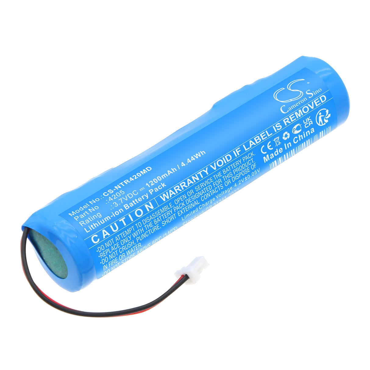 3.7V, Li-ion, 1200mAh, Medical battery fits Integra 8 Channel, 4205, 12 Channel VIAFLO, 12 Channel VOYAGER, 4.44Wh Medical Cameron Sino Technology Limited
