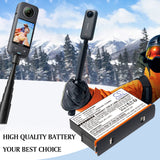 3.89V, Li-ion, 2550mAh, Camera battery fits Insta360, CINAQBT/A, One X3, 9.92Wh Camera Cameron Sino Technology Limited